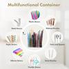 Straw Holder for Cabinet Door - Child-Safe Organizer Dispenser with Smooth Rounded Edges for Kitchen Accessories Storage Adhesive Circles Included