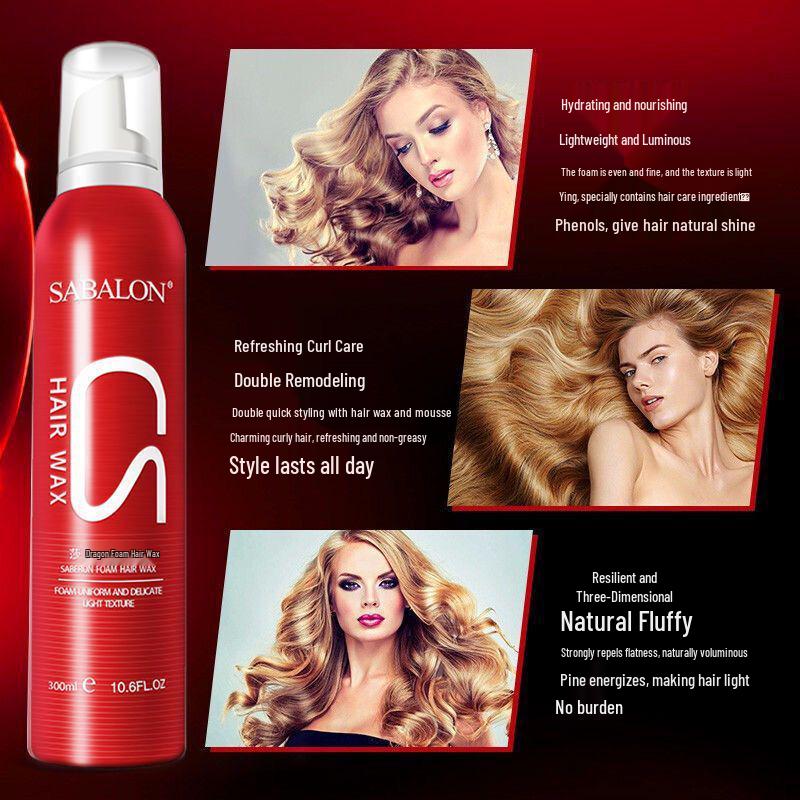 Shabelong Curl-Defining Foam Wax for Moisturized, Volumized, and Protected Curls - Unisex Styling Gel.
