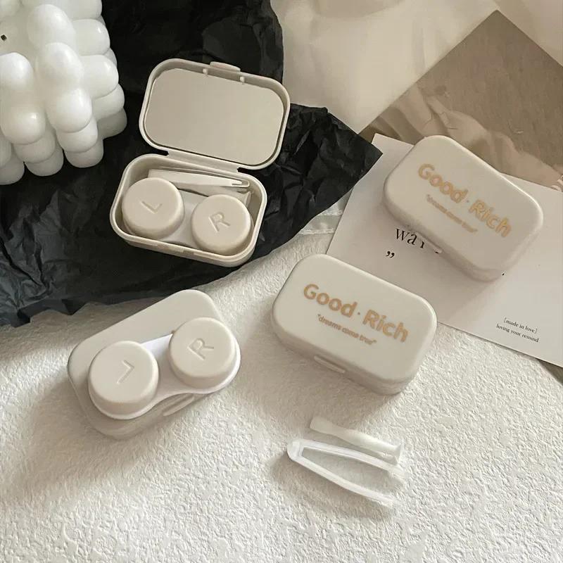 

Letter Contact Lens Cases Travel Holder Container Glasses Cosmetic Contact Lenses Boxes Contact Lens Cases Eyewear Accessories