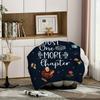 Dark Blue Book Lover Pattern Flannel Printed Blanket Suitable For All Seasons Suitable For Living Room Office Sofa And Travel