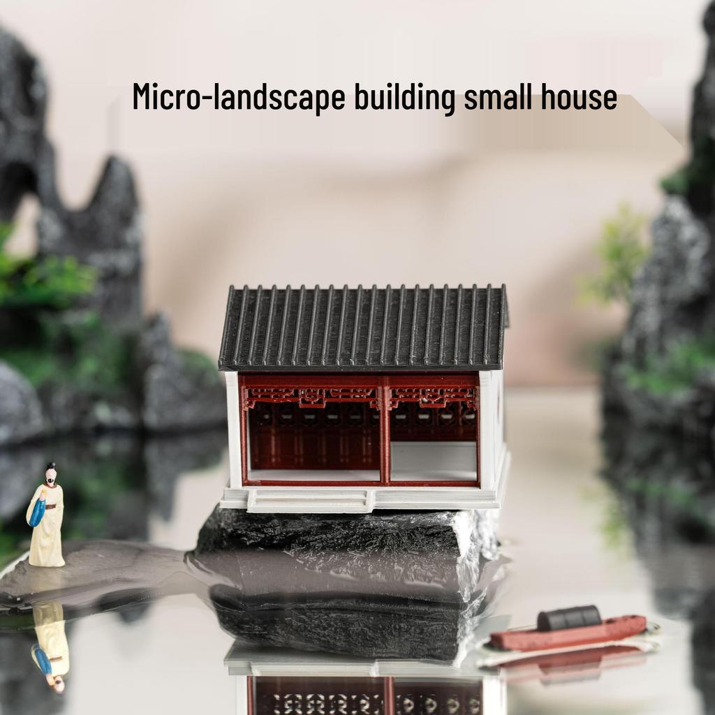 3D-gedruckte Miniaturlandschafts-Dekorationen im chinesischen Stil für Zen-Bonsai und Aquarien