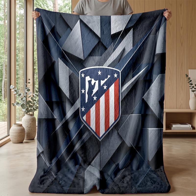 Atletico Madrid Theme blanket Soft Flannel Blanket Plush Throw Blanket Cozy Sofa Bed Blanket for Home Decor
