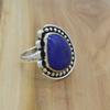 Lapis Lazuli Gemstone Silver Ring For Women, Crystal Quartz & 925 Sterling Silver Handmade Unique Jewelry, Gift For Her