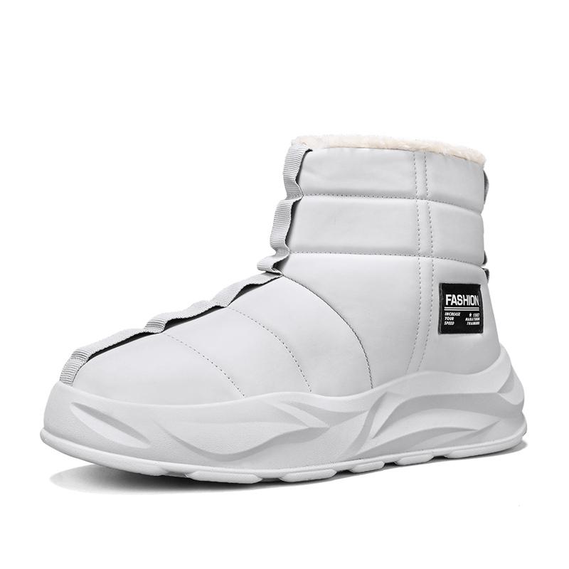 Teplé sněhule Nové pánské módní plyšové teplé a pohodlné protiskluzové bavlněné boty se silnou podrážkou Outdoorové prázdninové ležérní boty