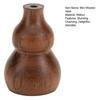 Mini Wooden Vase Natural Walnut Gourd Shape Vase Desktop Small Wood Bud Vase for Living Room Desk Shelf Home Decor