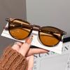 Fashion Round Fra1me Sunglasses Women's Men's Retro Sunshade UV Sun Glasses Wood-grain Temples Trend Outdoor Travel Eyewear