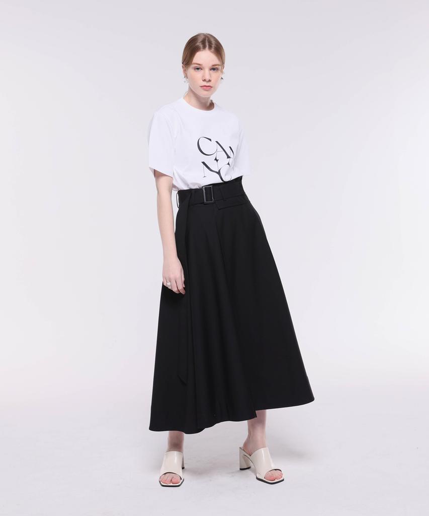 Kankeu A-Line Wrap Skirt - Black