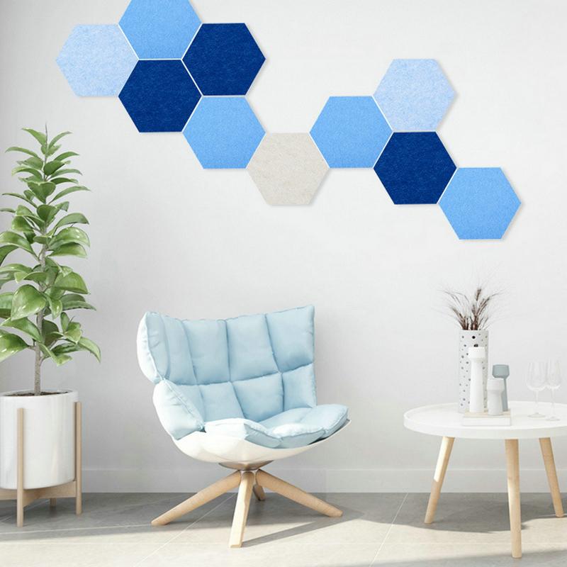 6Piece Hexagon Sound Absorbing Wall Panels Bedroom Acoustic Insulation Sound-absorbing Panels Decor Acoustic Absorption Panel