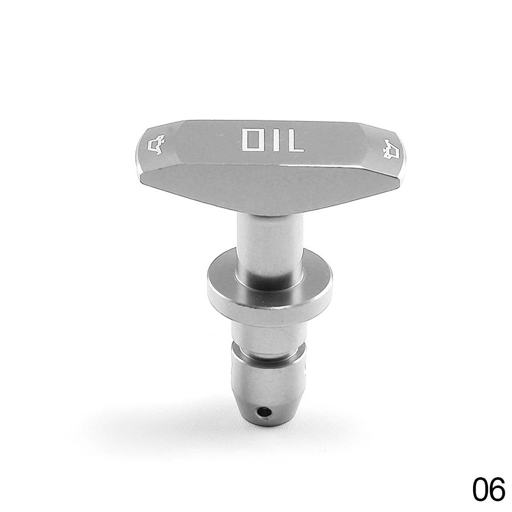 Car Universal Oil Dipstick Pull Handle Engine Oil Pullhandle Aluminum Billet Automobile Replacement Modification Decoration