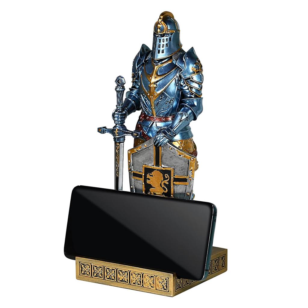 HDMbigmi Kingsguard Ornament Ritterstatue Schreibtisch Tischplatte Zubehör Stifthalter Stiftehalter Briefbeschwerer für Büro und Zuhause (blau)