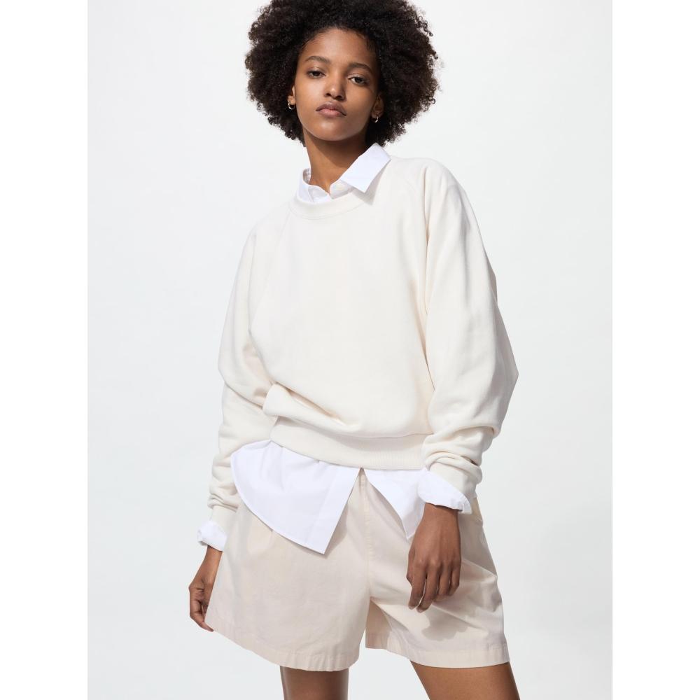 Uniqlo Укороченная толстовка 01 OFF WHITE/WOMEN XS