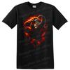 Elephant Fire Colorful Graphic T Shirt Unique Animal Design Tee