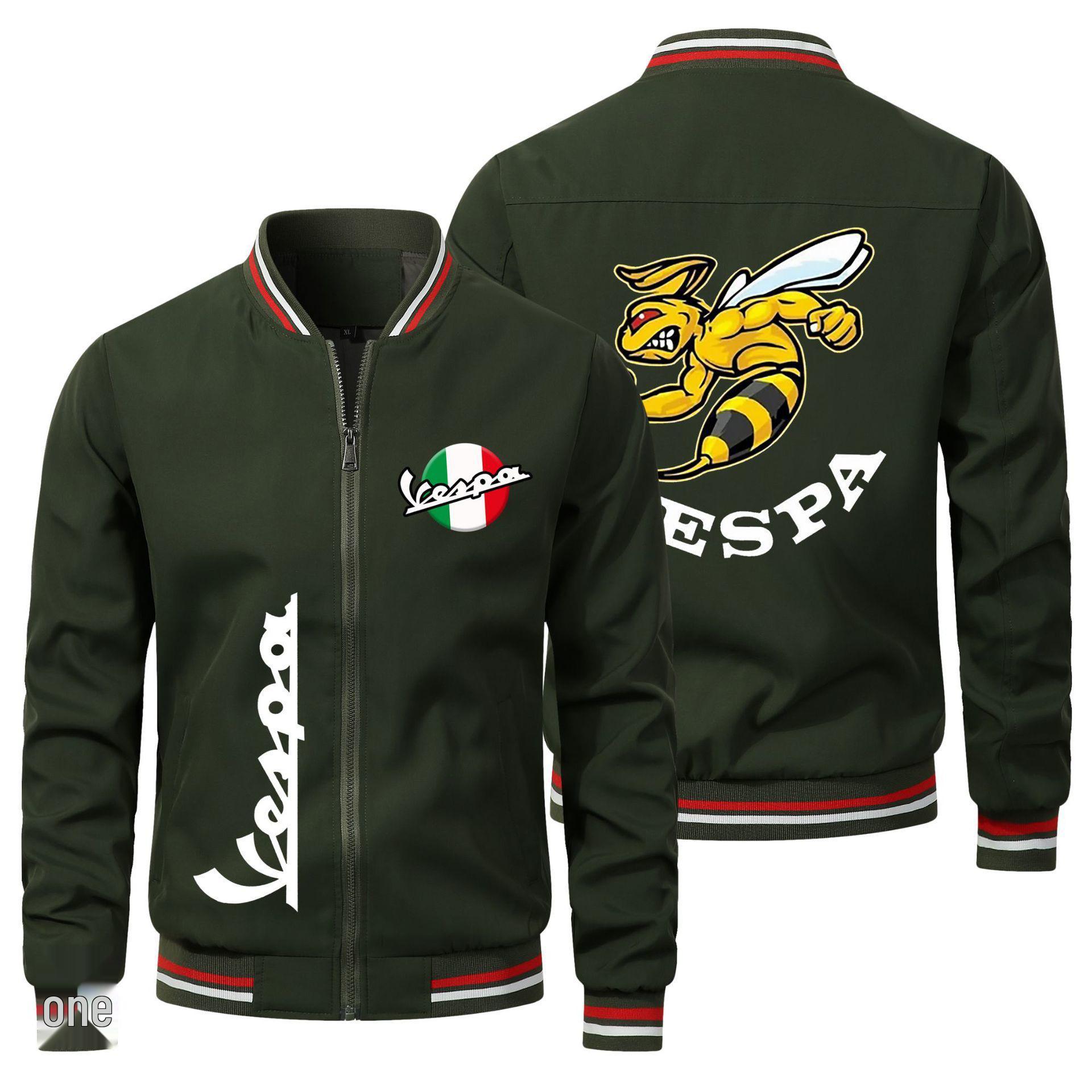 

Men s Spring 2025 Lightweight Motorcycle Baseball Jacket with Car Logo M (EU) зелений
