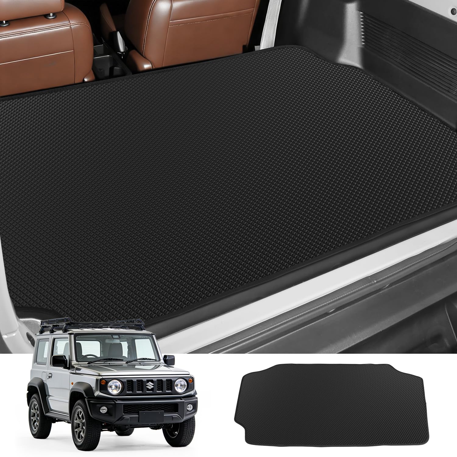 

Tresbro [For New Jimny] Luggage Mat for JB64 JB74 Jimny Sierra - PVC Material, Stain Resistant, Scratch Resistant, Waterproof Mat, Double-Sided Anti-S