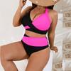 Bikini a due pezzi da donna Taglie forti Costume da bagno spezzato