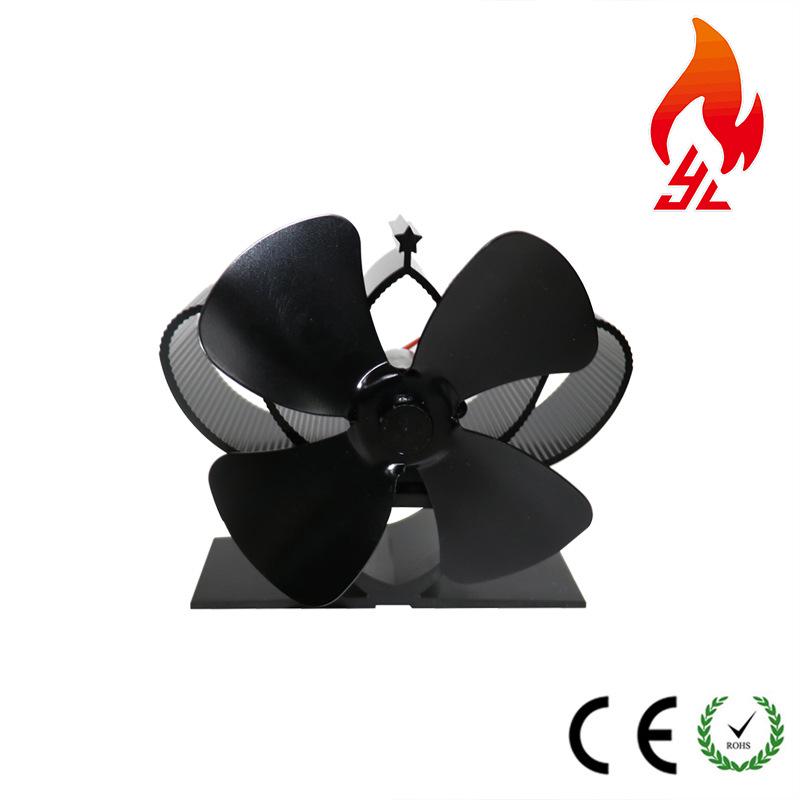 Wood Burning Heat Powered Fireplace Fan for Pellet and Firewood Heat Circulation