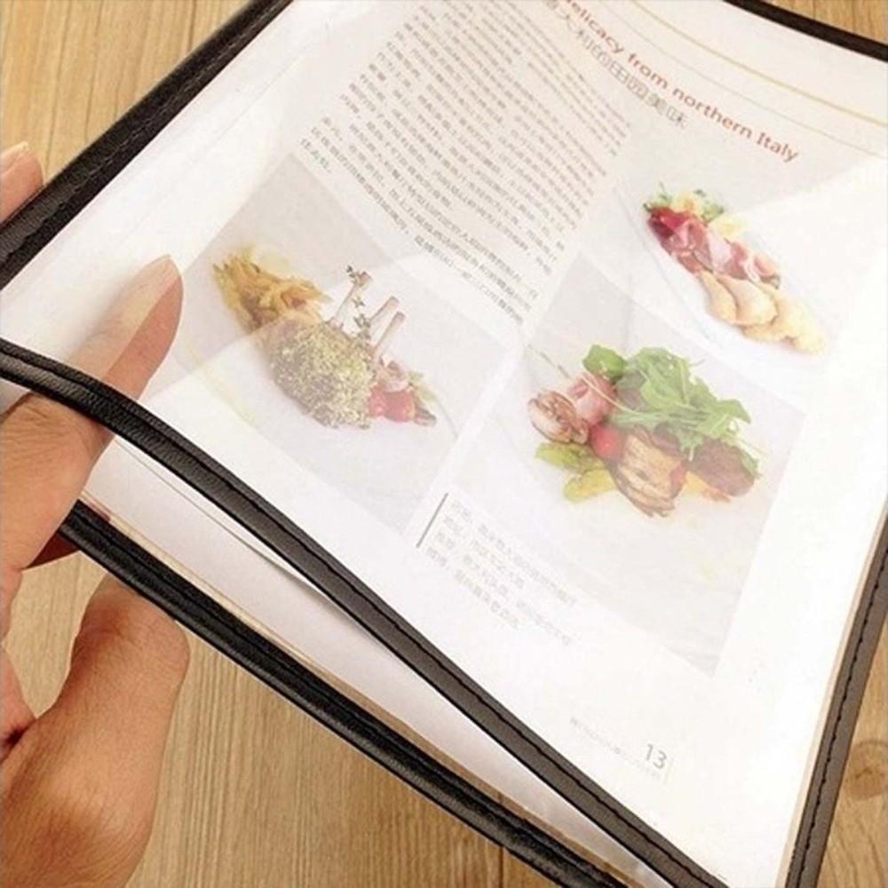 Reusable A4 Menu Paper Holder Metal Corners Shell Document Folder  Kitchen