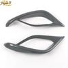 Carbon Fiber Style Rear Bumper Fog Light Cover Trim For Toyota Highlander 20-22
