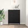 Sideboard with Drawers Black Oak Effect 69.5 x 34 x 90 cm