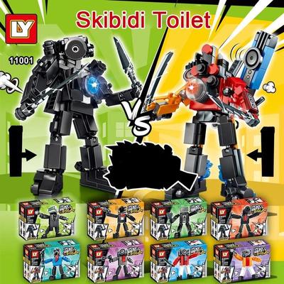8in1 4in1 Game Skibidi Toilet Building Blocks Monitor Man Acoustic Man Camera Man Minifigure Model Dolls Toys Assembling Combination Building