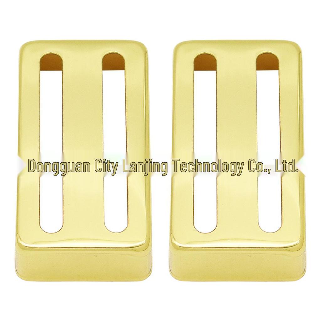 Brass Double Coil Electric Guitar Pickup Cover - Two-Wire Slot Copper Shell
