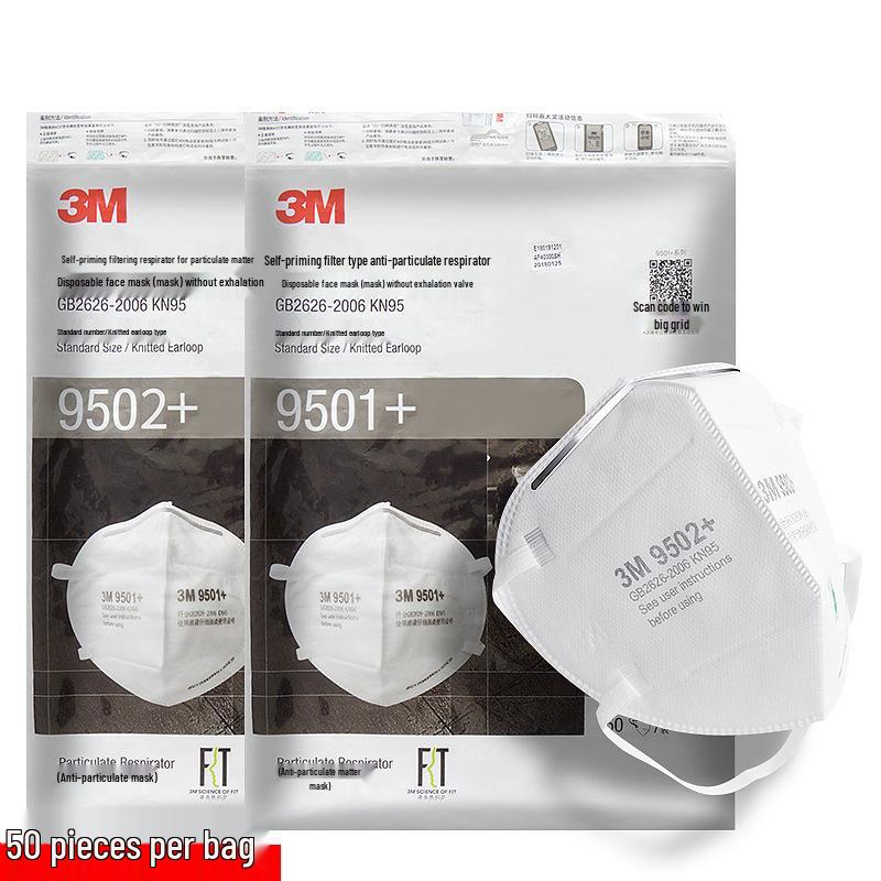 3M 9501+/9502+ KN95 Dust Mask with Headband In Eco-Friendly Packaging