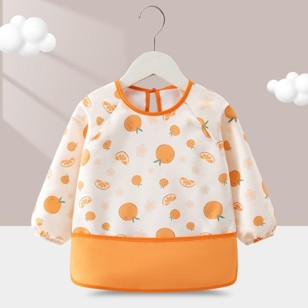Neue langärmelige Baby-Lätzchen wasserdicht mit Taschen Kinder-Schürze fleckenabweisend Säuglings-Brustlatz für Kinder beim Essen