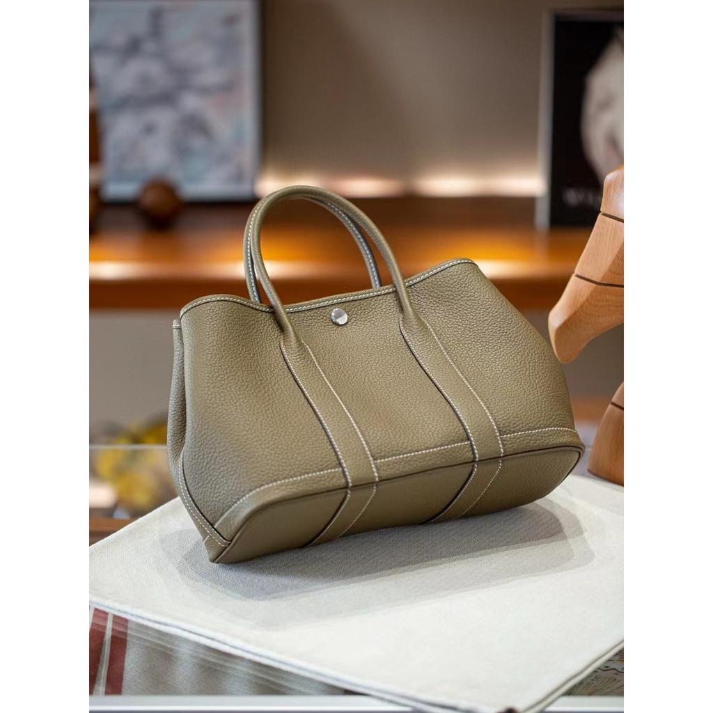 25 Years of New Garden Bag, First-layer Cowhide Tote Bag, Large-capacity Shopping Bag, Versatile Commuter Handheld Women's Bag