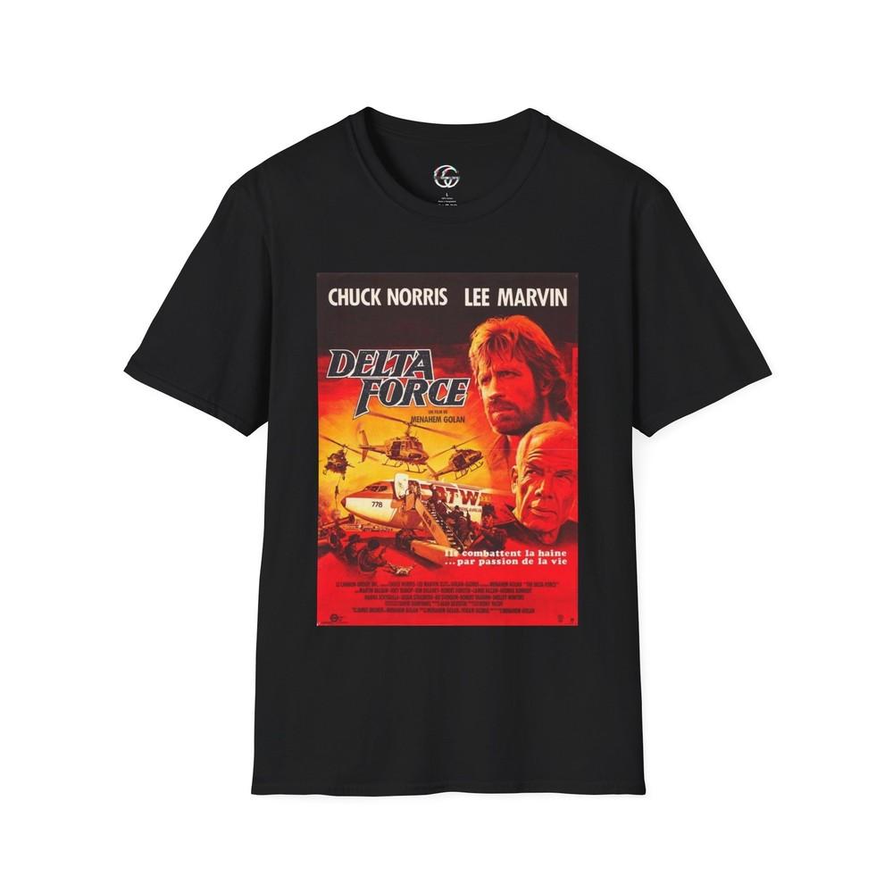 Delta Force Movie Poster Retro TShirt Vintage Chuck Norris Tee Action Films Unisex T-Shirt S