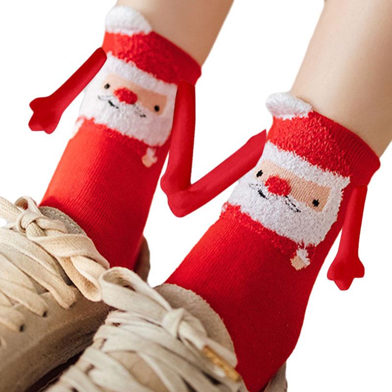 10 Paare Club Promi Ins Mode Lustig Kreativ Magnetische Anziehung Hände Schwarz Weiß Cartoon Augen Paare Socken Socken