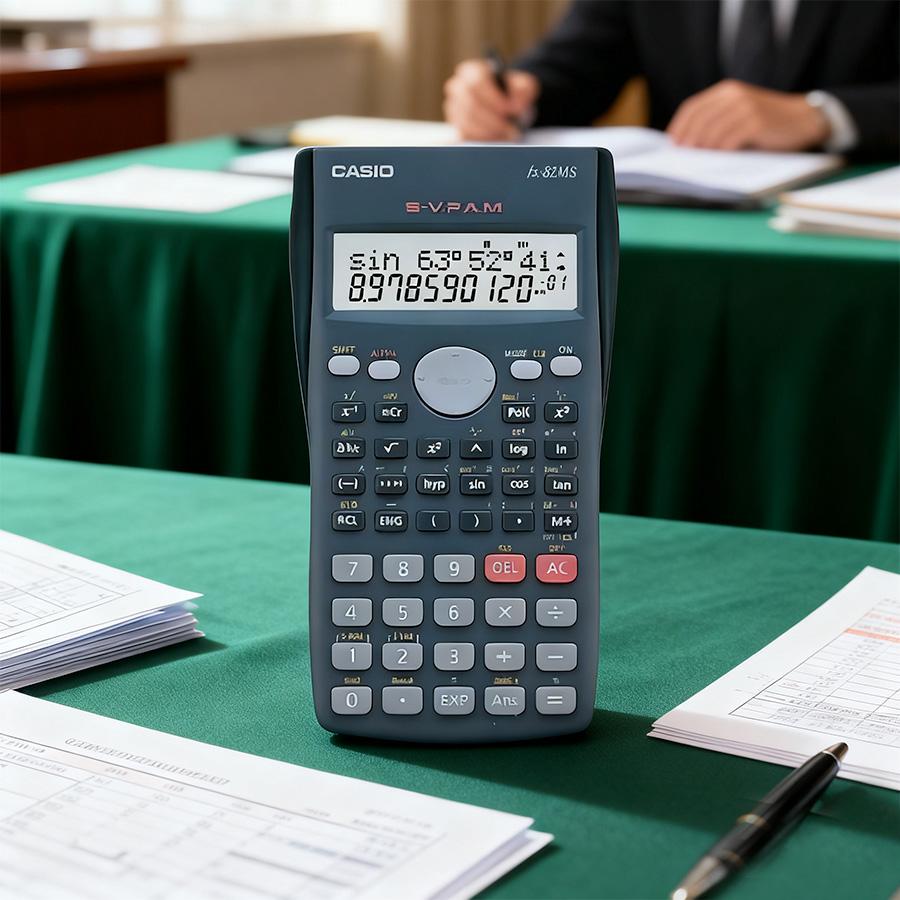 Casio Scientific Calculator - Suitable for Work and School FX-82MS-DEEP-BLUE