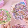 New PET 3D Scene Stickers Creative 60-Sheet Cute Stickers Books Fantasy Park Theme Cartoon Style Scrapbook Sticker DIY Crafts