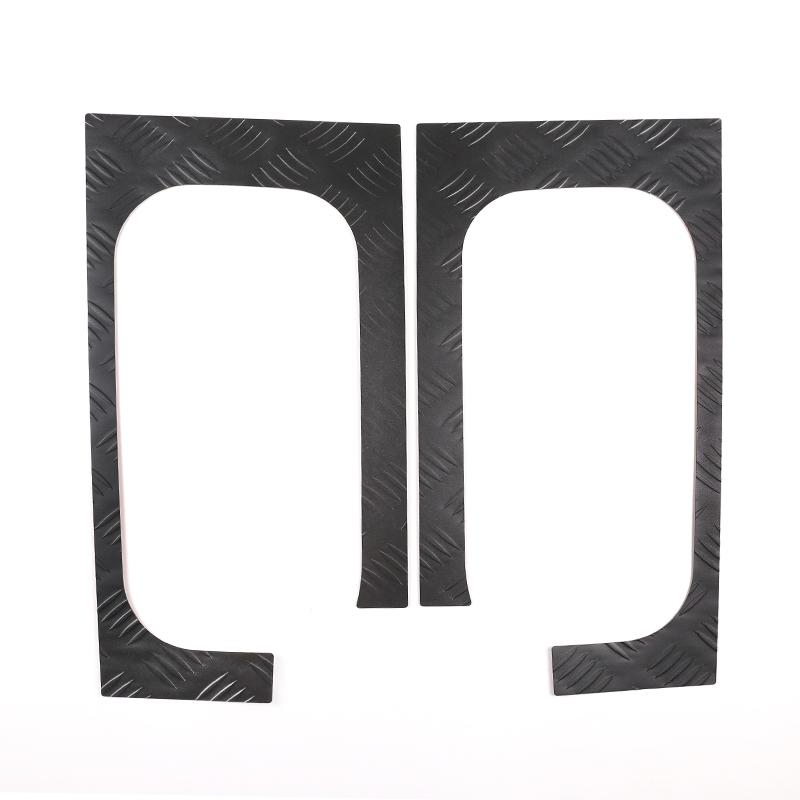 

2 шт., черная защитная пластина для стекла задней двери из алюминиевого сплава автомобиля, боковое окно для Land Rover Defender 2004-2018, экстерьер чёрный