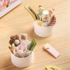 Mini Desktop Storage Box Round Stationery Storage Rack Simple Makeup Brush Holder  for Home