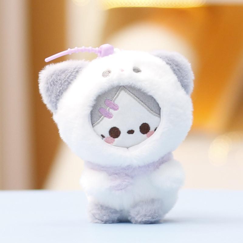 Cat Cute Cartoon Panda Rabbit Penguin Dog Snowman Shaped Plush Toy Pendant Cat