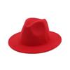 Men'S And Women'S Thermal Hats, Woolen Jazz Big-Brimmed Top Hats, British Retro Solid Color Light Board Felt Hats