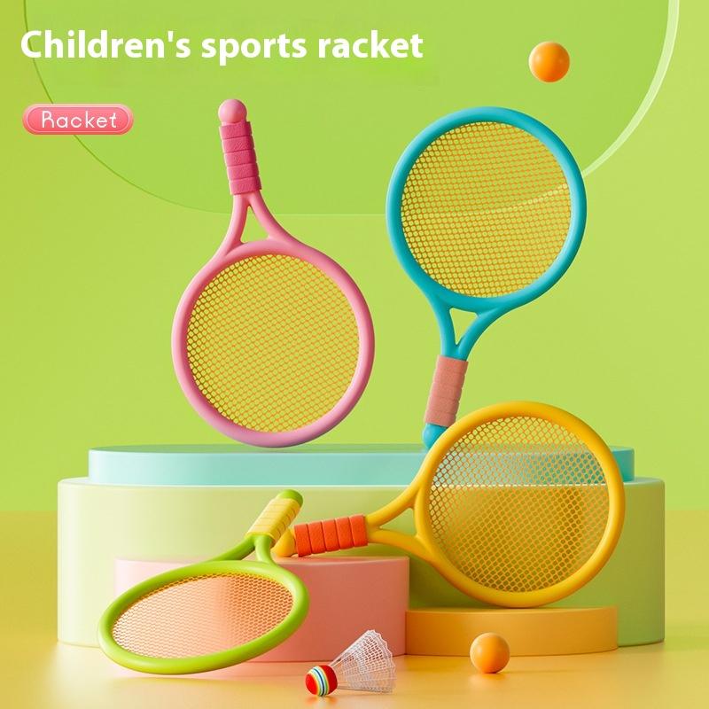 1 Setlightweight Children Tennis Badminton Tennis Racquets Kids Badminton Rackets Kit Parent Child Interactive Toys For Children