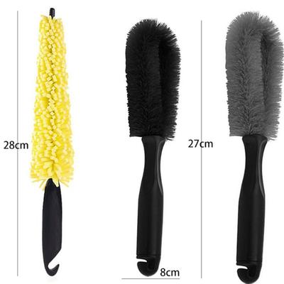 Escova para rodas de carro, limpador de aros de carro, espanador, escova de limpeza de pneus, ferramentas para motocicletas, caminhões, rodas, escova de detalhamento, escova de limpeza