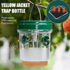 2/4Pcs Outdoor Hanging Wasp Trap Solar Powered Hornet Bee Catcher with UV LED Light Reusable Outside Garden Patio Yellow Jacket Trap Bottle