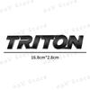 1Pcs 3D ABS Plastic Sticker Tail Decoration Badge Auto Rear Trunk Emblem For Triton Letter Logo Accessories