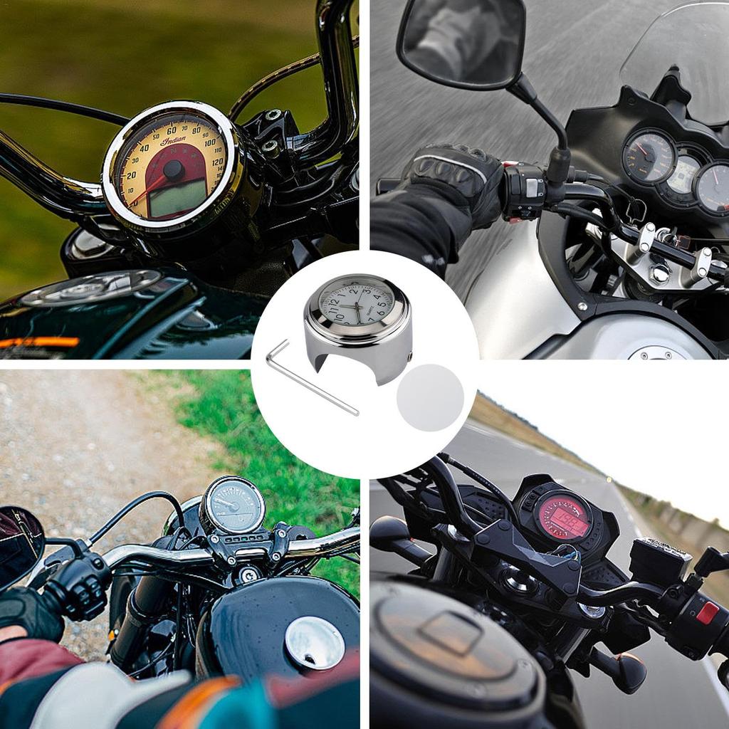 Bicycle Handlebar Clock - Waterproof Clock and Thermometer, Bike Clock