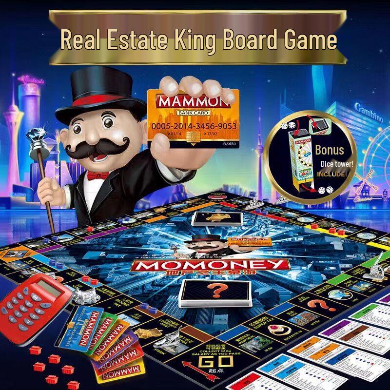 Deluxe Real Estate Tycoon Board Game - World & China Tour