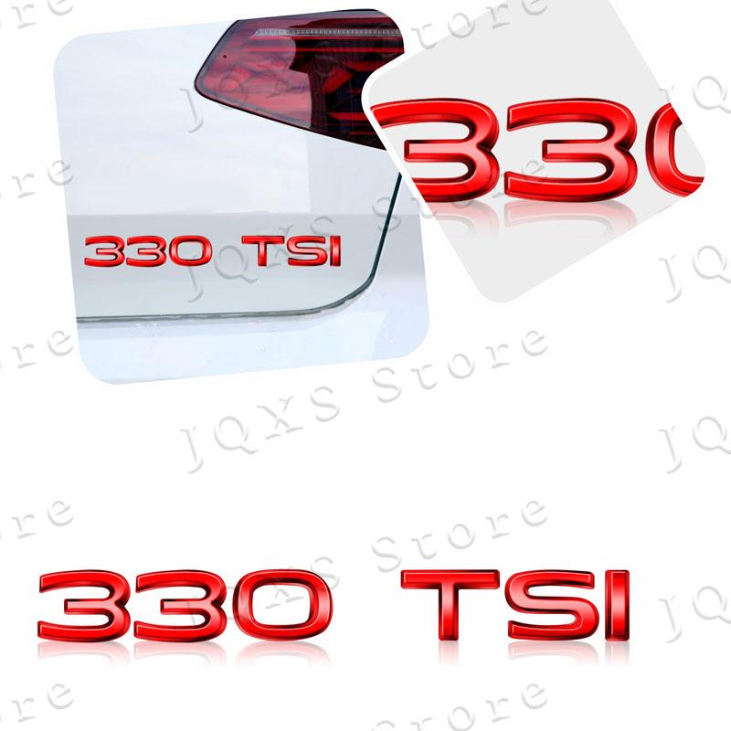 AABIO1 1Pcs 3D Metal Car Decor 300 330 380 280 230 TSI Emblem Badge Auto Bumper Trunk Sticker For Volkswagen Passat MK7 MK6 Jetta Polo