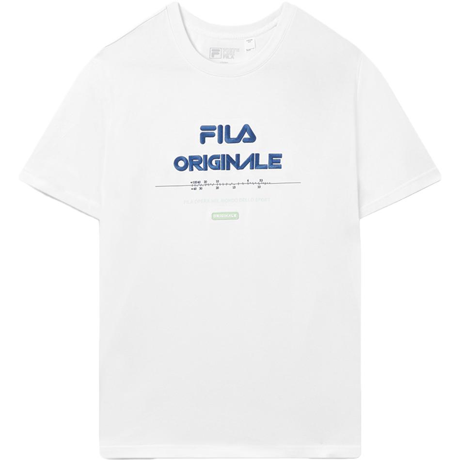 

FILA Fashion Trend Sports Embroidered Round Neck Short Sleeve T-Shirt Men Tops White F11M329111AWT XL
