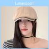Vintage Corduroy Artist Beret With Sun Protection Breathable For Summer