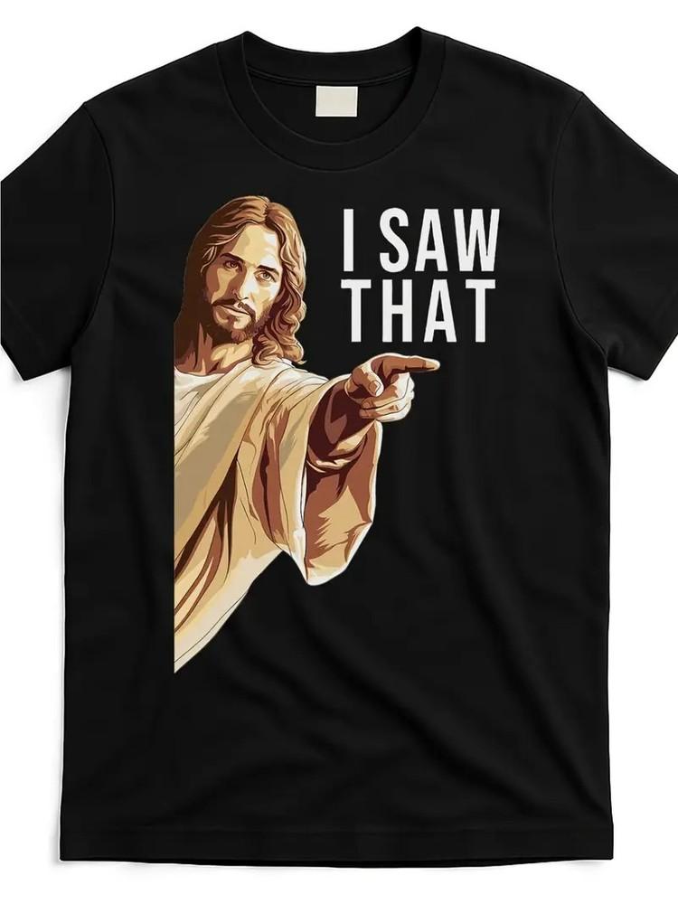 Забавная футболка с графикой Иисуса  Я это видел  2XL