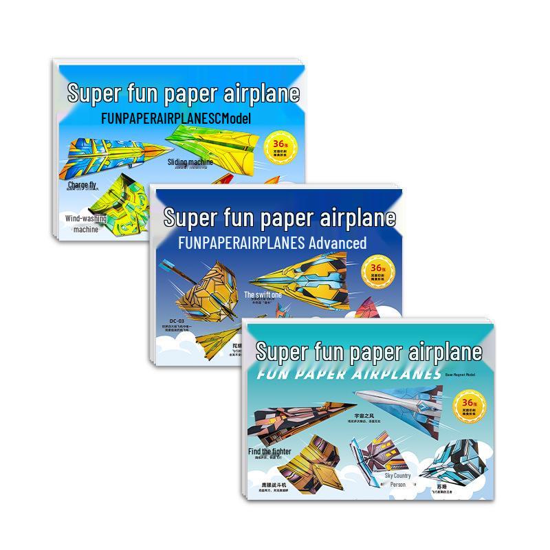 3D Colored Paper Airplane Folding Kit for Kids - Educational Toy for Creativity and Thinking Development