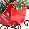 Sleigh Ornament 3D Hollowed Pendant Classic Christmas Sleigh Decorations for Indoor Festival Family Holiday Outdoor Home Party