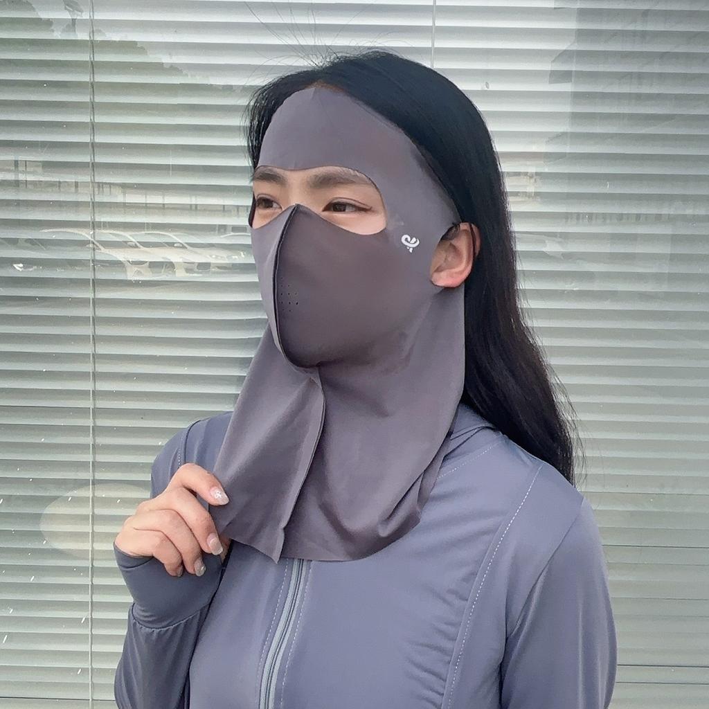 UPF50+ Sun Protection Mask Fashion 3D Ice Silk Anti-UV Neck Scarf Sunscree Dustproof Sunshade Face Mask Outdoor Summer