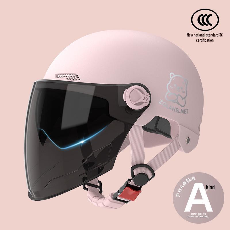 Women's Lightweight Ventilated Electric Scooter Helmet with Sun & Ear Protection - All-Season 3C Certified Half Helmet